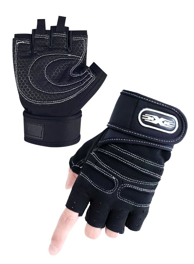 Men’s Sports Gloves – Breathable, Non-Slip, Adjustable Fitness & Gym Gloves for Training, Weightlifting, Outdoor Activities - Image 1